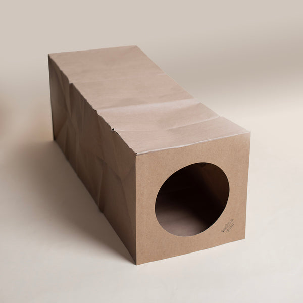 Dezi & Roo - paper tunnel cat hideaway for play and rest