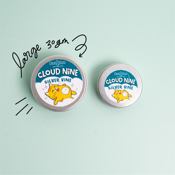 Dezi & Roo - Cloud Nine silvervnie - large tin 30gm of silver vine - 100% natural cat attractant - non-toxic, safe scent enrichment for cats