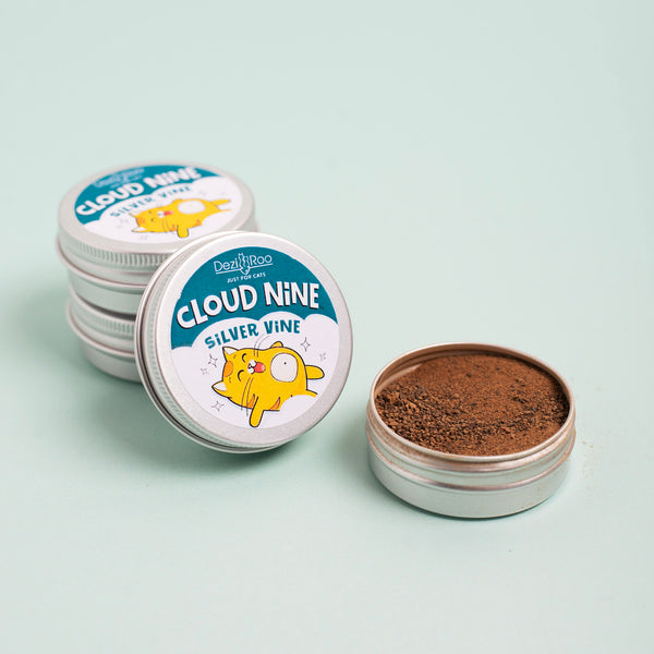 Dezi & Roo - Cloud Nine silver vine - Large - tin of Dezi & Roo silvervine powder - safe cat attractant - scent enrichment 